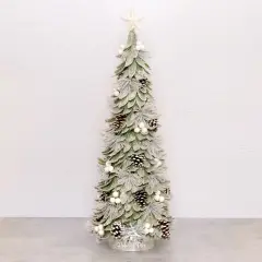 Tabletop Tree Christmas - Wood curl Petal Cone tree - Holiday Tree