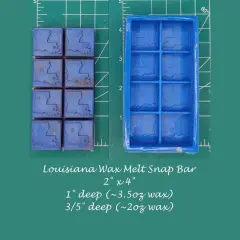 Louisiana Wax Melt Snap Bar Silicone Mold