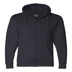 Bayside&reg; USA-Made Full Zip Hooded Sweatshirt Navy