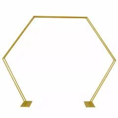 Heavy Duty Metal Hexagon Arch Wedding Backdrop Stand Flower Balloon Decor Frame