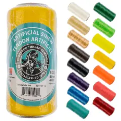 Gudebrod 70lb. 5-Ply Artificial Sinew Thread, 150yd. | Made in USA Yellow