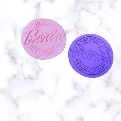 Come on Barbie Silicone Mold cookie cutter and embosser