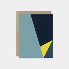 Blue & Yellow Color Block Card, Modern