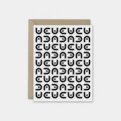 Minimal Modern Black and White Card VIII