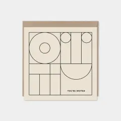 Geo Modern Line Art Card II, Minimal