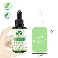 120g UV Resin - Crystal Clear Hard Type Glue Ultraviolet Curing Resin for DIY Jewelry Making Craft Decoration - Transparent Solar Cure Sunlight Activated Resin for Resin Mold, Casting and Coating