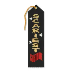 Beistle - Scariest Costume Award Ribbon - 2" x 8" - 6 Pack