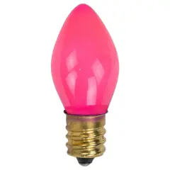 Northlight C7 Opaque Incandescent Christmas Replacement Bulbs - Pink - Pack of 25 Purple