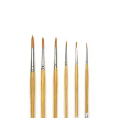 Blick Academic Synthetic Golden Taklon Brush Set - Set of 6