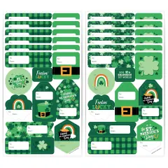 Big Dot of Happiness Shamrock St. Patrick's Day - Assorted Saint Paddy&rsquo;s Party Gift Tag Labels - To and From Stickers - 12 Sheets - 120 Stickers