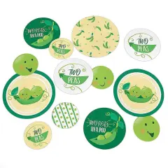 Big Dot of Happiness Double the Fun - Twins Two Peas in a Pod - Baby Shower Giant Circle Confetti - 1st Birthday Party D&eacute;cor - Large Confetti 27 Count