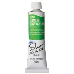 Holbein Duo Aqua Water Soluble Oils - Cadmium Green Light Hue, 40 ml tube