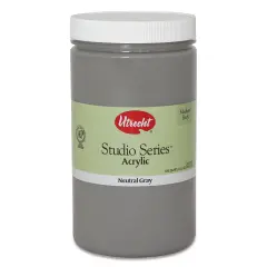 Utrecht Studio Series Acrylic Paint - Neutral Gray, Quart