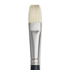 Winsor & Newton Artists' Oil Brush - Flat, Long Handle, Size 10