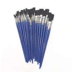 Blick Scholastic Black Bristle Brushes - Easel, Long Handle, Classpack of 24