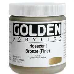 Golden Heavy Body Acrylic Paint - Iridescent Bronze (Fine), 8 oz Jar