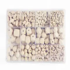 CousinDIY Unfinished Wood Beads 961/Pkg-Assorted