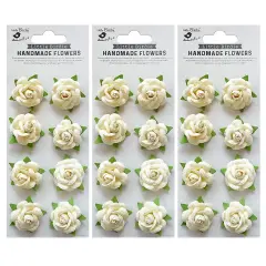 Pack of 3 - Little Birdie Angel Rose Paper Flowers 8/Pkg-Amor Mio