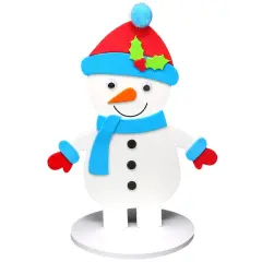 Big Mo's Toys Holiday Crafts - Christmas Foam Arts N Craft Snowman Table Top Decorations Kit For Kids