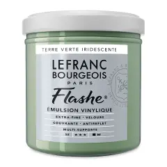 Lefranc & Bourgeois Flashe Vinyl Paint - Iridescent Green Earth, 125 ml jar