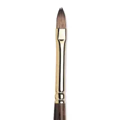Winsor & Newton Monarch Mongoose Brush - Short Filbert, Long Handle, Size 2