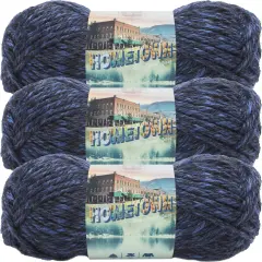 (3 Pack) Lion Brand Yarn Hometown Yarn, Milwaukee Midnight