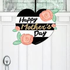 Big Dot of Happiness Best Mom Ever - Hanging Porch Mother's Day Party Outdoor Decorations - Front Door Decor - 1 Piece Sign