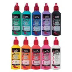 Tulip Dimensional Fabric Paint Set - Slick, Rainbow Color Collection, Set of 10