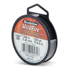 Beadalon WildFire Beading Thread - Black, 0.008", 125 yds