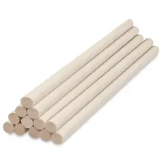 Creativity Street Wooden Dowel Rods - Pkg of 12, 1/2" x 36"
