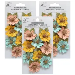 Pack of 3 - Little Birdie Wendy Paper Flowers 9/Pkg-Sunshine And Lemonade