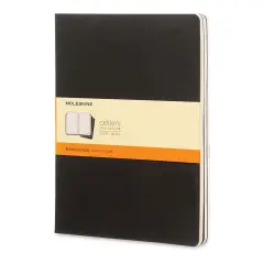 Moleskine Cahier Journals - 9-3/4" x 7-1/2", Ruled, Black, Pkg of 3
