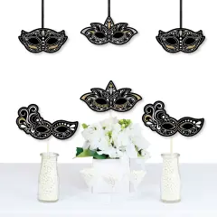 Big Dot of Happiness Masquerade - Decorations DIY Mask Party Essentials - Set of 20