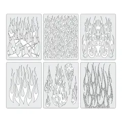 Iwata Artool Freehand Template - Set of 6, Flame-O-Rama 2, Mini Templates