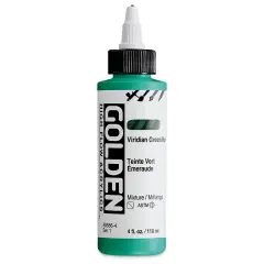 Golden High Flow Acrylics - Virdian Green Hue, 4 oz bottle