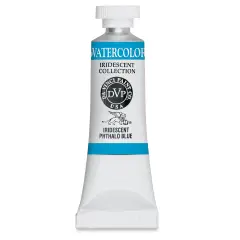Da Vinci Artists' Permanent Watercolor - Iridescent Phthalo Blue, 15 ml tube