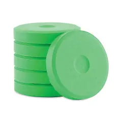 Richeson Tempera Cakes - Fluorescent Green, Pkg of 6