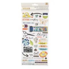 Vicki Boutin Print Shop Thickers Stickers 100/Pkg-Making Things Phrase/Chipboard