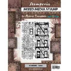 Stamperia Cling Stamp 5.90"X7.87"-New York Building, Sir Vagabond Aviator