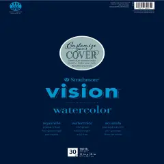 Strathmore Vision Cold Press Watercolor Pad 11"X15"-140lb, 30 Sheets