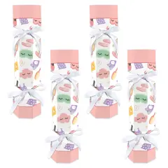 Big Dot of Happiness Pajama Slumber Party - No Snap Girls Sleepover Birthday Party Table Favors - DIY Cracker Boxes - Set of 12