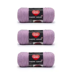 Red Heart Super Saver Orchid Yarn - 3 Pack of 198g/7oz - Acrylic - 4 Medium (Worsted) - 364 Yards - Knitting/Crochet
