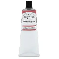 CAS AlkydPro Fast-Drying Alkyd Oil Color - Cadmium Red Medium, 120 ml tube