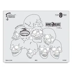 Iwata Artool Freehand Template - Set of 4, BoneHeadz 8 Dead
