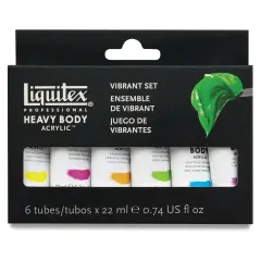 Liquitex Professional Heavy Body Acrylics - Set of 6, Vibrant Colors, 22 ml