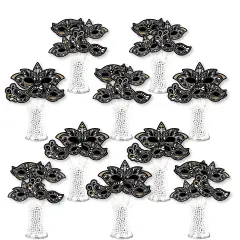 Big Dot of Happiness Masquerade - Mask Party Centerpiece Sticks - Showstopper Table Toppers - 35 Pieces