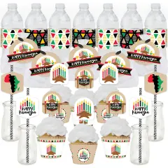 Big Dot of Happiness Happy Kwanzaa Heritage Holiday Party Favors and Cupcake Kit - Fabulous Favor Party Pack - 100 Pieces