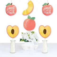 Big Dot of Happiness Sweet as a Peach - Decorations DIY Fruit Themed Baby Shower or Birthday Party Essentials - Set of 20