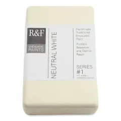 R&F Encaustic Paint Block - Neutral White, 333 ml block
