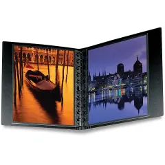 Itoya Art Profolio Multi-Ring Binder - 8 1/2" x 11", Black, Portrait